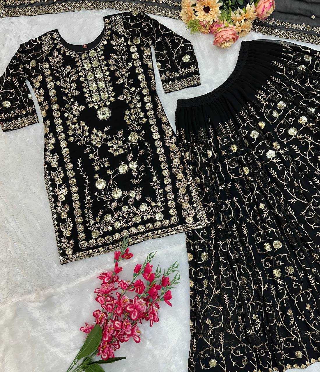 Ynf Faux Georgette KESH147 226 Suits & Dresses Wholesale Sharara Salwar Suits Embroidery Suits Wedding Suits Manufacturer