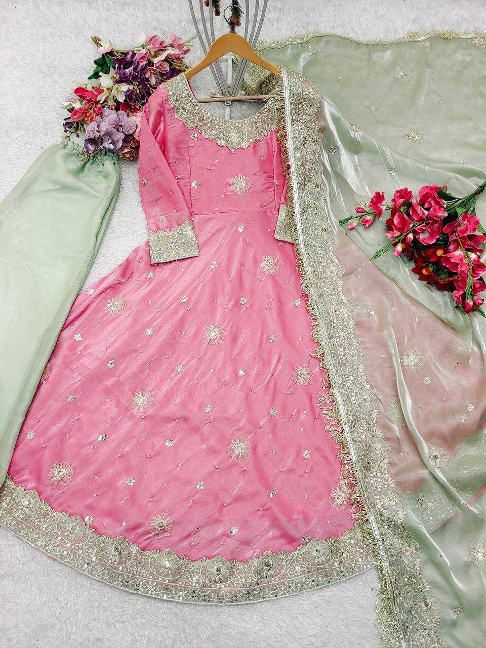 Ynf Faux Georgette KESH156 1157 Suits & Dresses Wedding Collections Festive Collections Wholesale Embroidery Suits Georgette Suit Designer Suits Manufacturer