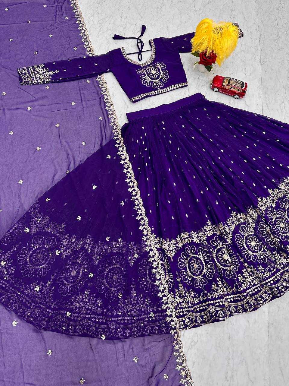 Ynf Faux Georgette KESH187 016 Lehengas Wholesale Bollywood Lehenga Choli Georgette Lehenga Sequins Lehenga Manufacturer