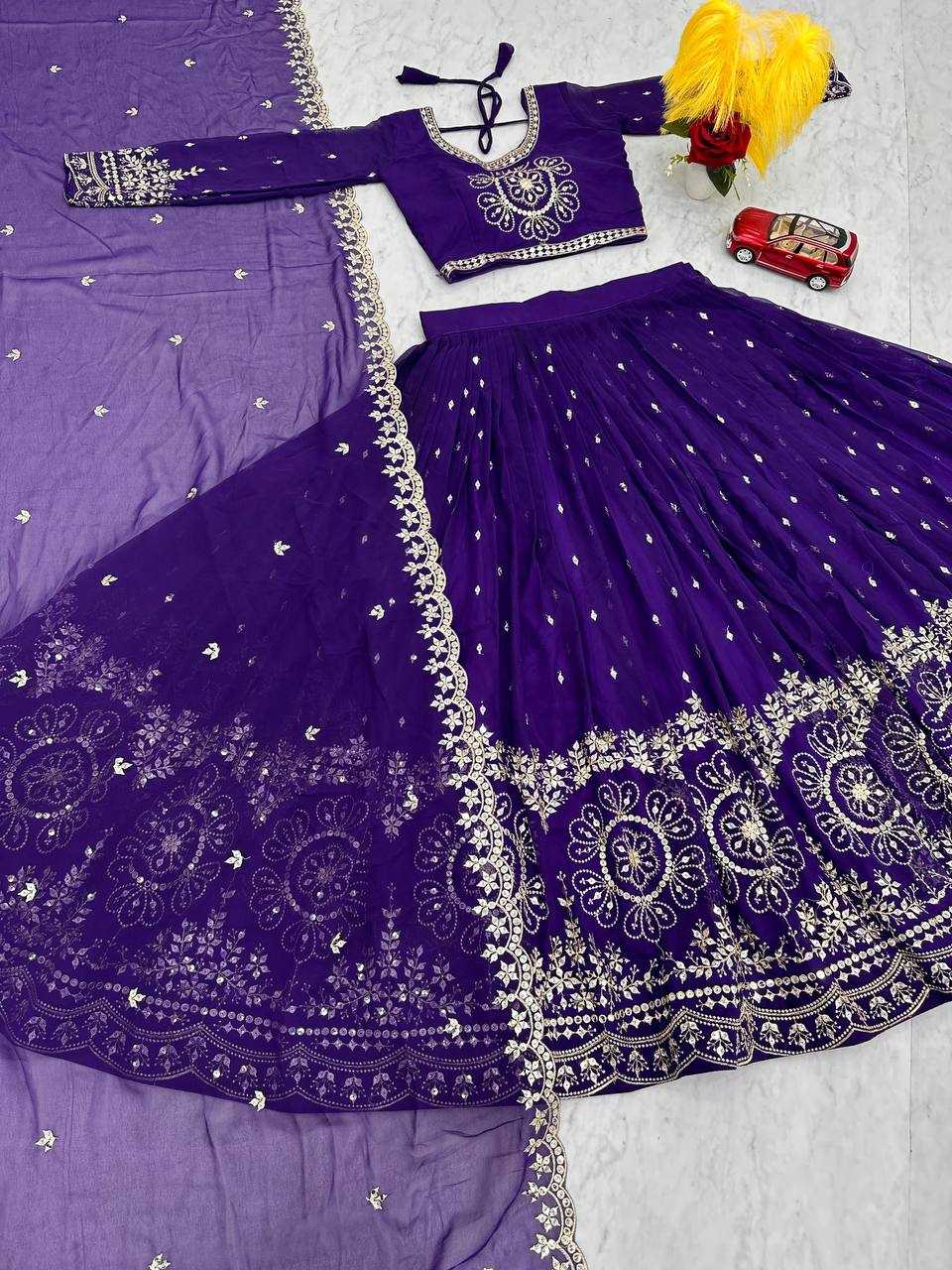 Ynf Faux Georgette KESH187 016 Lehengas Wholesale Bollywood Lehenga Choli Georgette Lehenga Sequins Lehenga Manufacturer