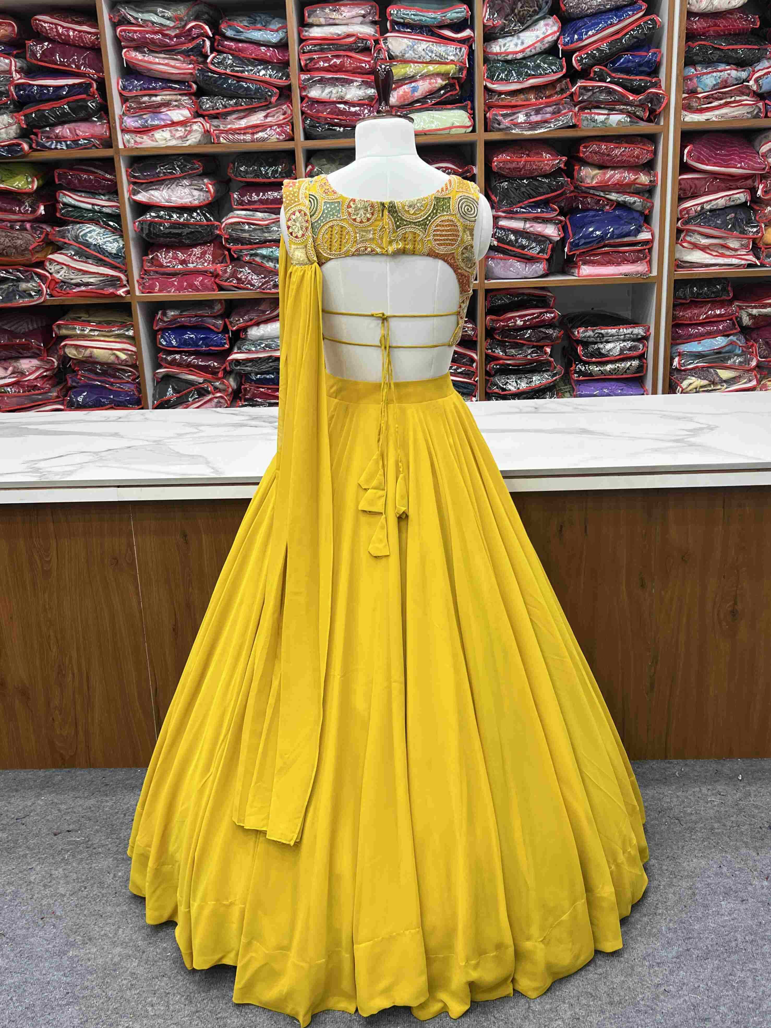 Ynf Faux Georgette KESH229 50 Lehengas Diwali Collections Wedding Collections Wholesale Embroidered Lehenga Georgette Lehenga Sequins Lehenga Manufacturer