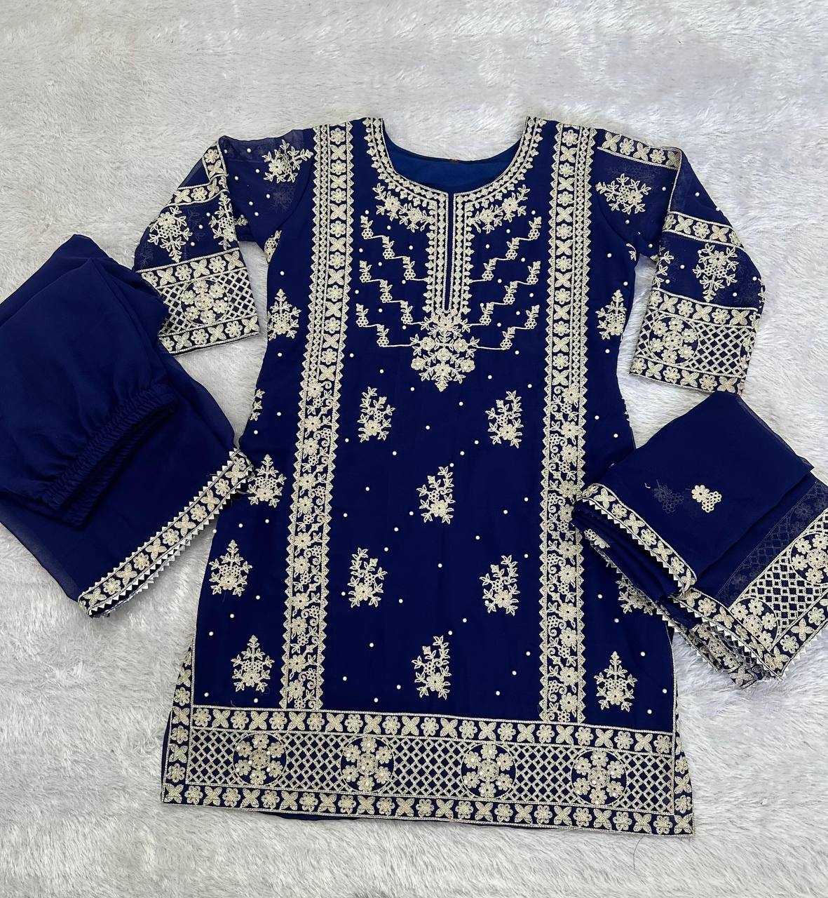 Ynf Faux Georgette KESH358 SHE15 Suits & Dresses Wedding Collections Festive Collections Wholesale Ladies Suits Georgette Suit Wedding Outfits Manufacturer