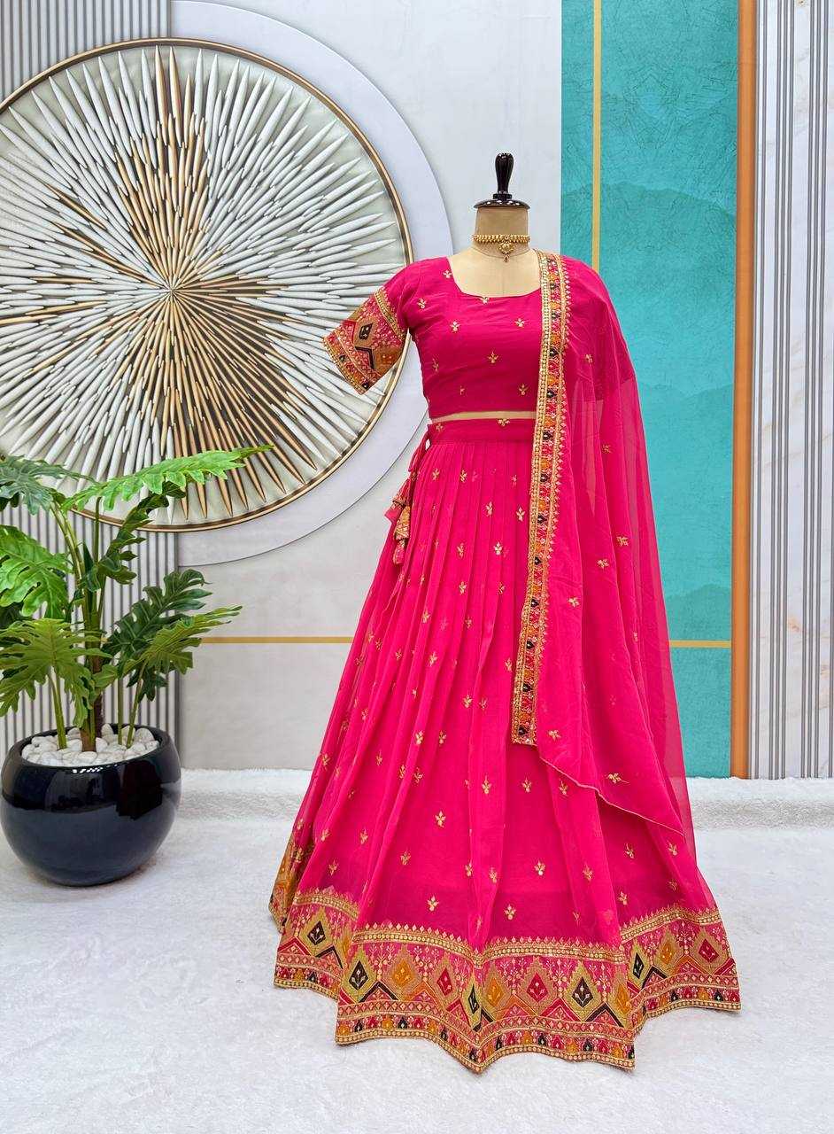 Ynf Faux Georgette KESH367 188 Lehengas Wedding Collections Festive Collections Wholesale Embroidered Lehenga Georgette Lehenga Sequins Lehenga Manufacturer