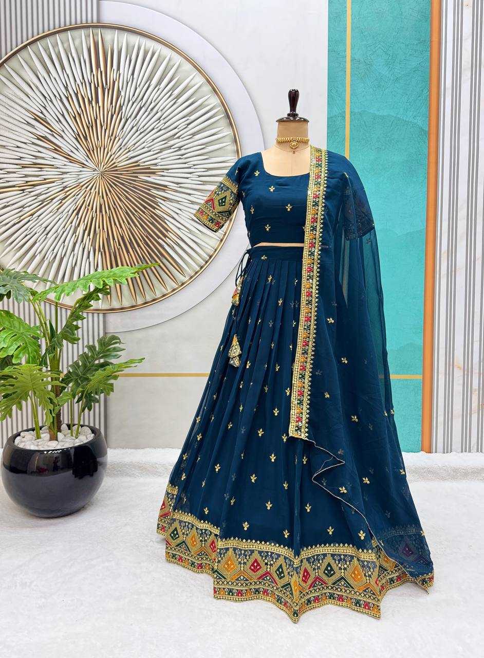 Ynf Faux Georgette KESH367 188 Lehengas Wedding Collections Festive Collections Wholesale Embroidered Lehenga Georgette Lehenga Sequins Lehenga Manufacturer