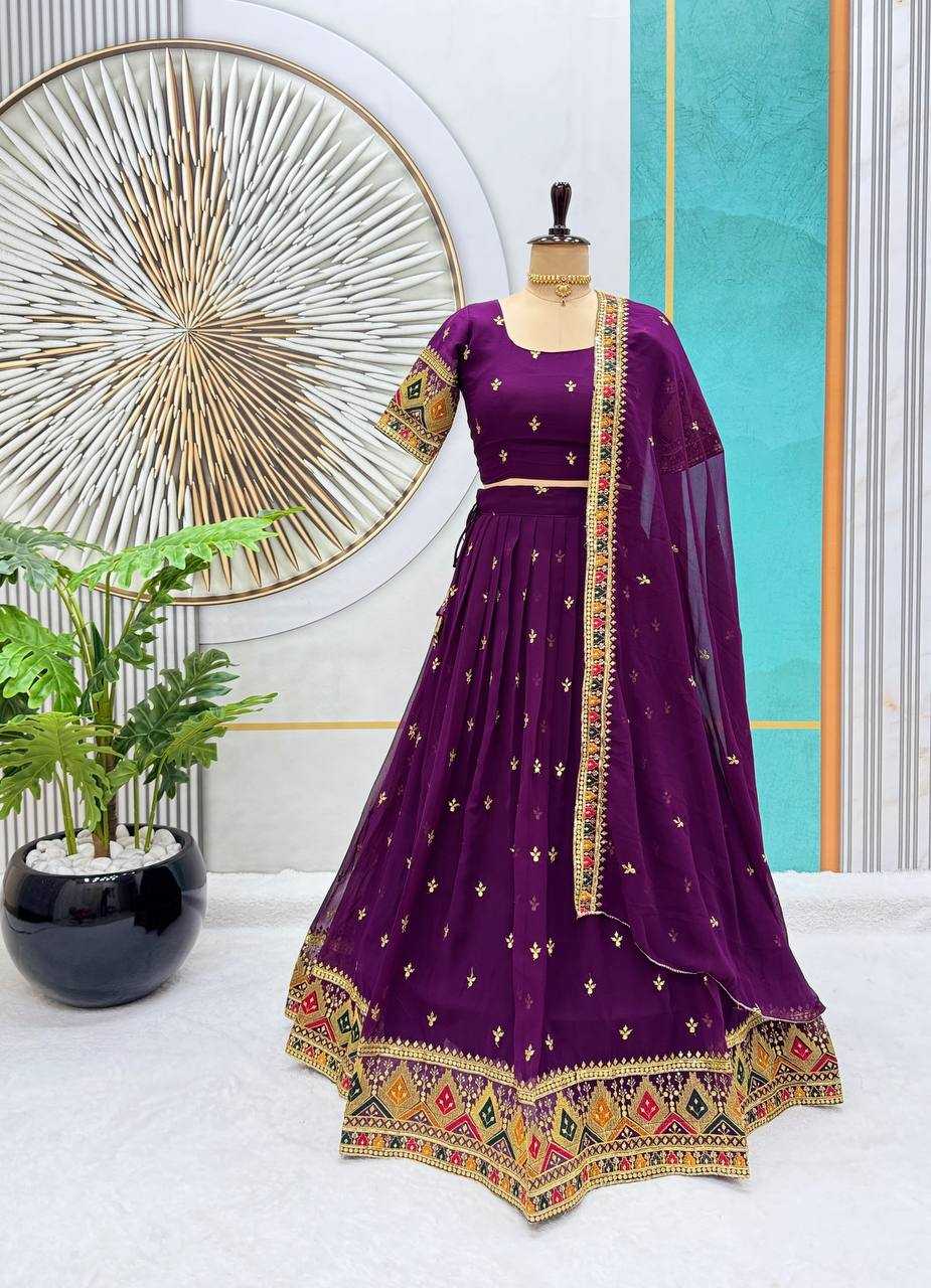 Ynf Faux Georgette KESH367 188 Lehengas Wedding Collections Festive Collections Wholesale Embroidered Lehenga Georgette Lehenga Sequins Lehenga Manufacturer