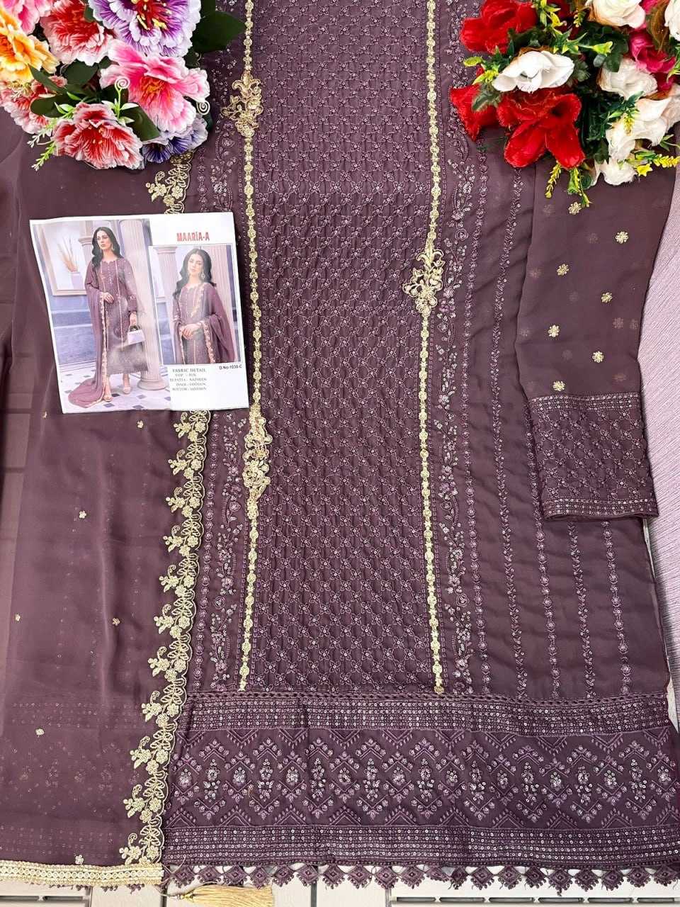 Ynf Faux Georgette KESH379 Pakistani 1038 Suits & Dresses Wedding Collections Festive Collections Wholesale Embroidery Suits Georgette Suit Designer Suits Manufacturer