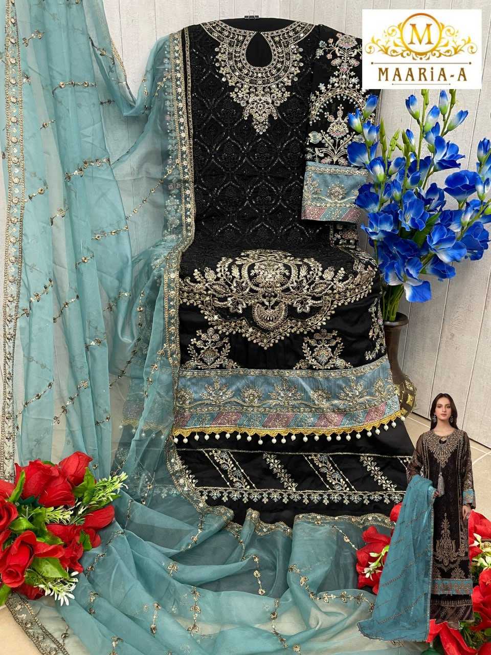 Ynf Faux Georgette KESH379 Pakistani 1111 Suits & Dresses Wedding Collections Festive Collections Wholesale Embroidery Suits Georgette Suit Designer Suits Manufacturer