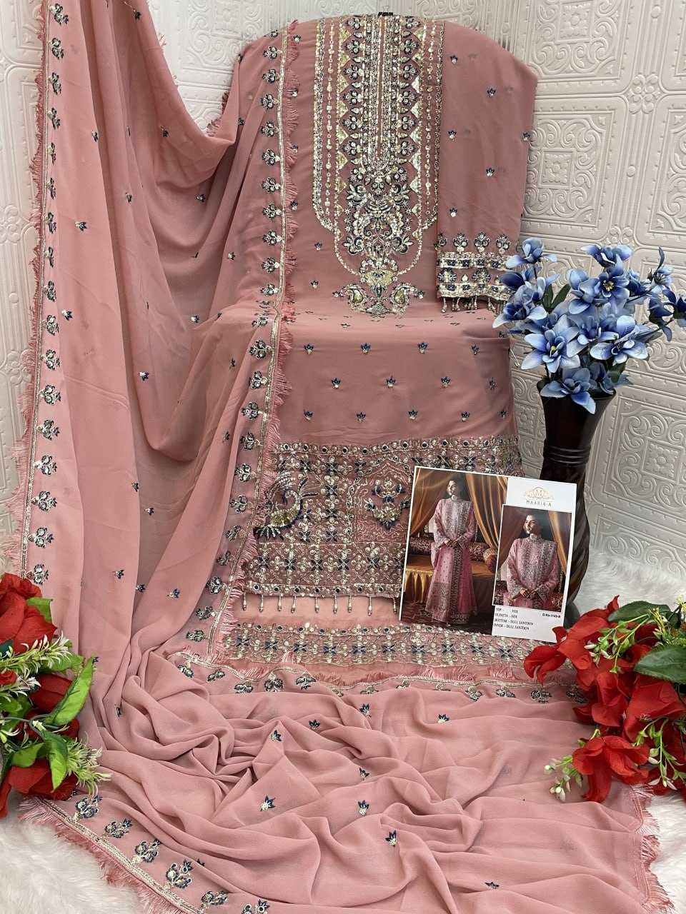 Ynf Faux Georgette KESH379 Pakistani 1149 Suits & Dresses Wedding Collections Festive Collections Wholesale Embroidery Suits Georgette Suit Designer Suits Manufacturer