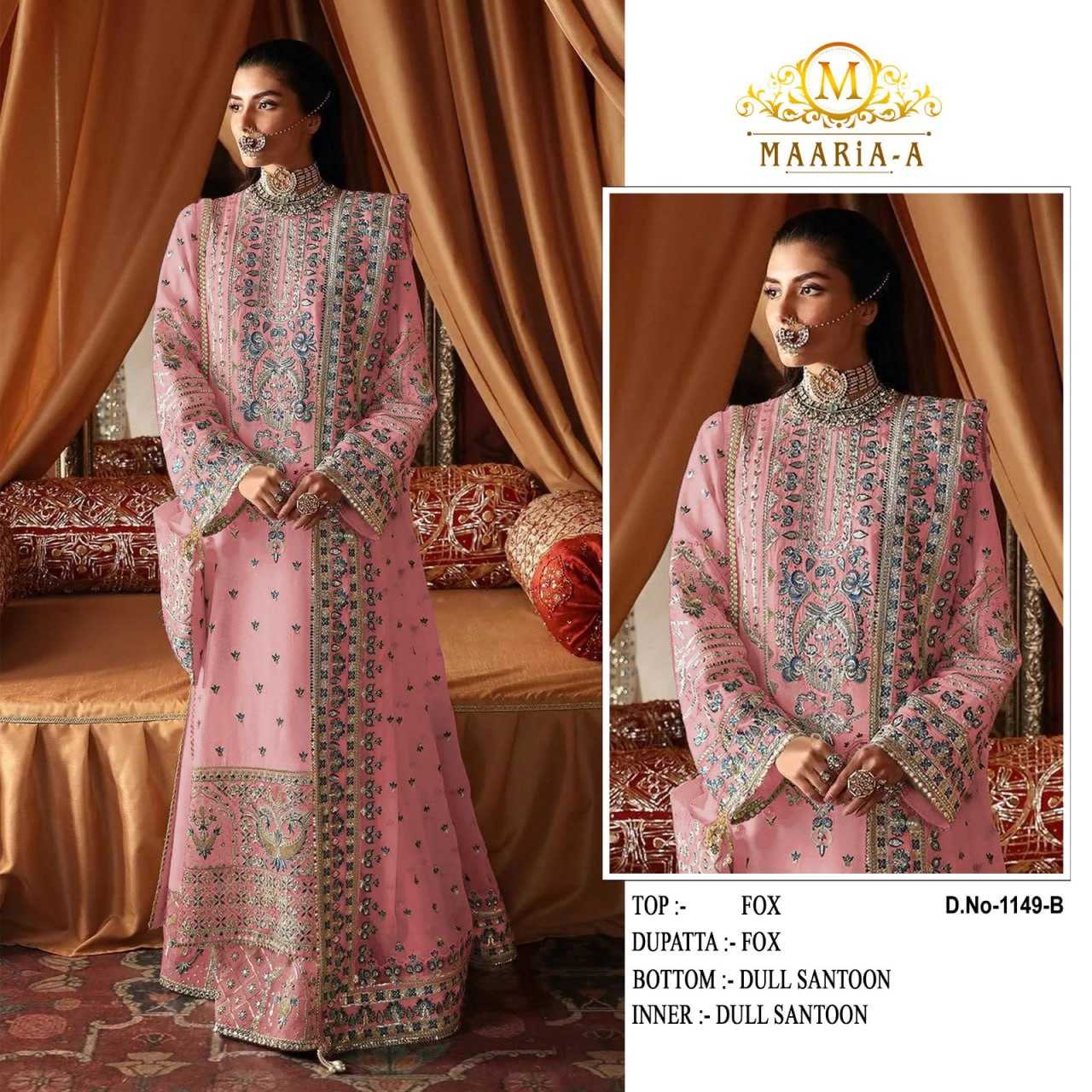 Ynf Faux Georgette KESH379 Pakistani 1149 Suits & Dresses Wedding Collections Festive Collections Wholesale Embroidery Suits Georgette Suit Designer Suits Manufacturer