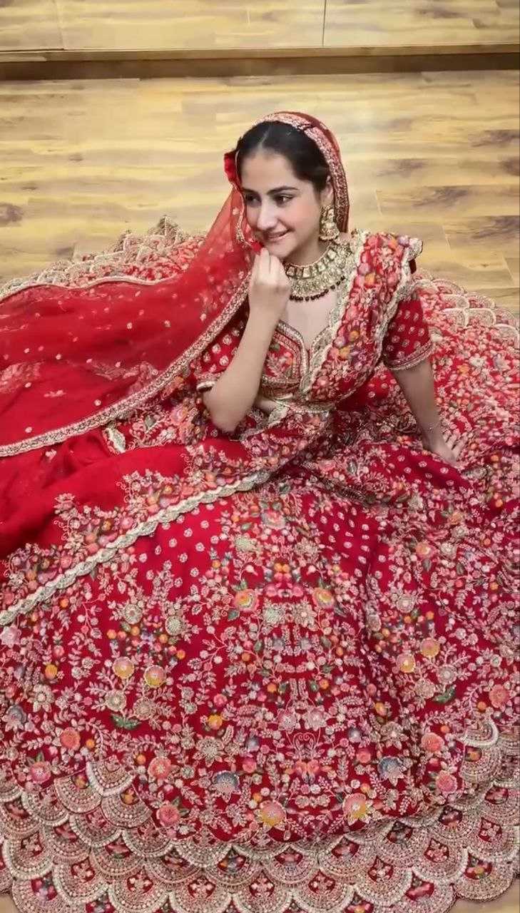 Ynf Faux Georgette RIN108 1727 Lehengas Wedding Collections Festive Collections Wholesale Embroidered Lehenga Georgette Lehenga Sequins Lehenga Manufacturer