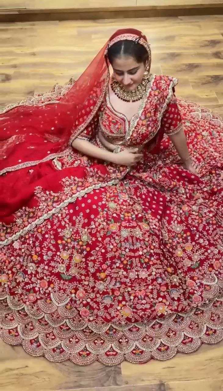 Ynf Faux Georgette RIN108 1727 Lehengas Wedding Collections Festive Collections Wholesale Embroidered Lehenga Georgette Lehenga Sequins Lehenga Manufacturer