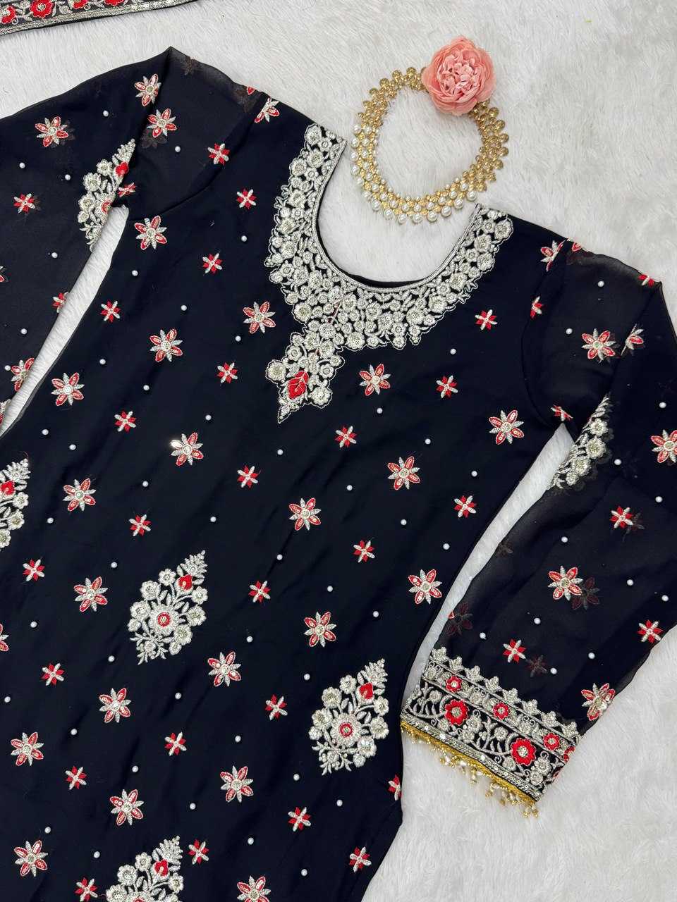 Ynf Faux Georgette RIN133 1497 Suits & Dresses Wedding Collections Festive Collections Wholesale Ladies Salwar Suits Georgette Suit Designer Suits Manufacturer