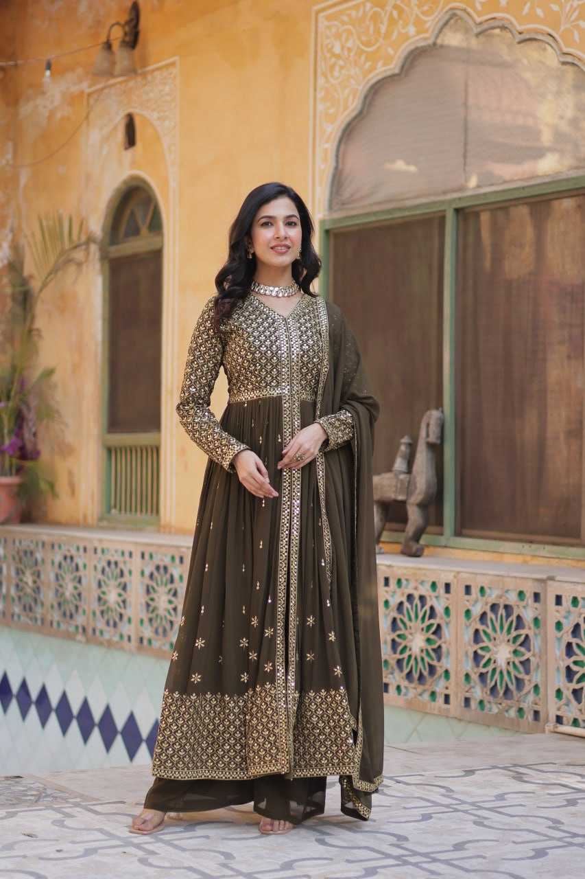 Ynf Faux Georgette RIN136 1149 Suits & Dresses Diwali Collections Wedding Collections Wholesale Embroidery Suits Georgette Suit Wedding Outfits Manufacturer