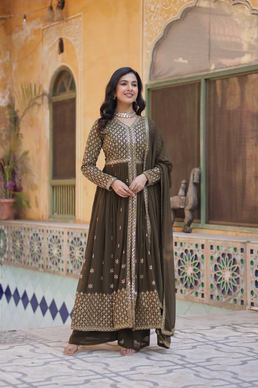 Ynf Faux Georgette RIN136 1149 Suits & Dresses Diwali Collections Wedding Collections Wholesale Embroidery Suits Georgette Suit Wedding Outfits Manufacturer