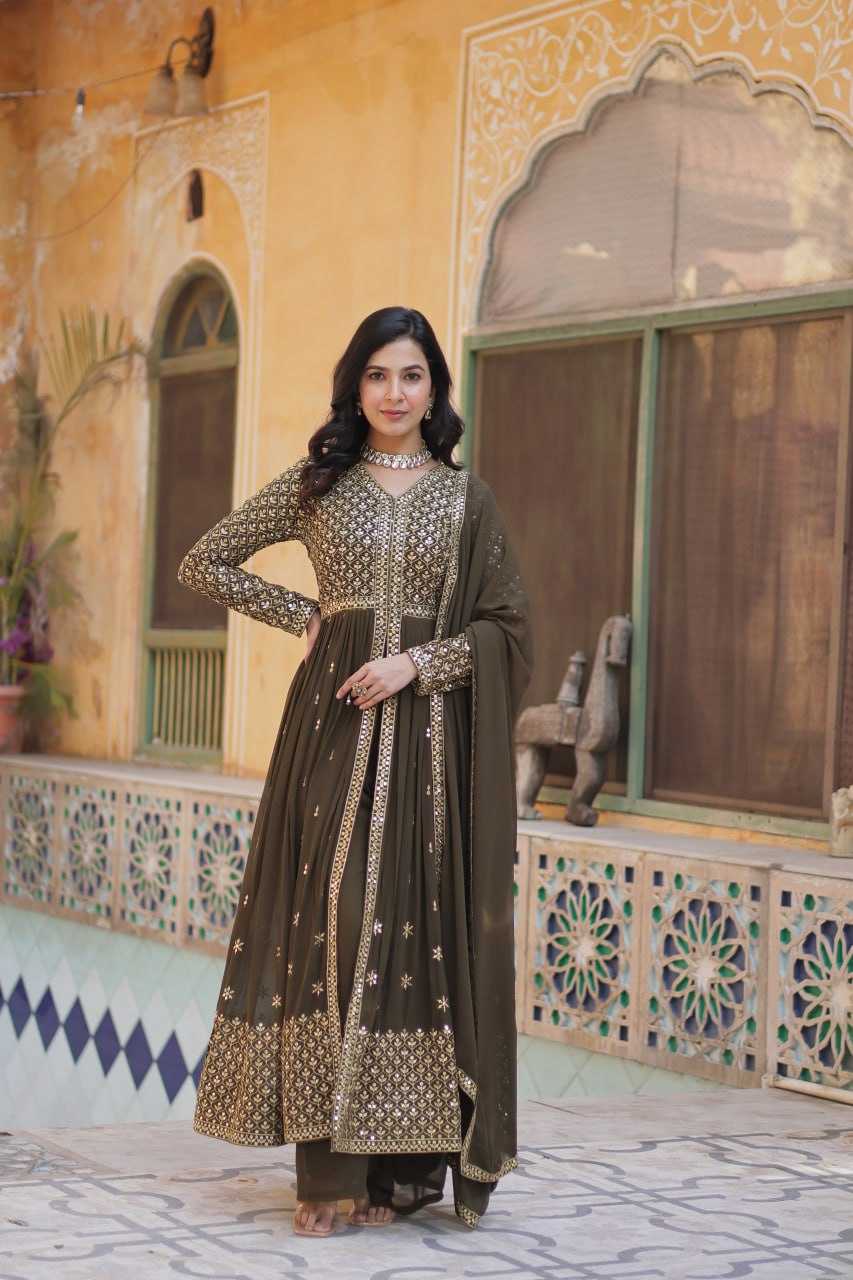 Ynf Faux Georgette RIN136 1149 Suits & Dresses Diwali Collections Wedding Collections Wholesale Embroidery Suits Georgette Suit Wedding Outfits Manufacturer