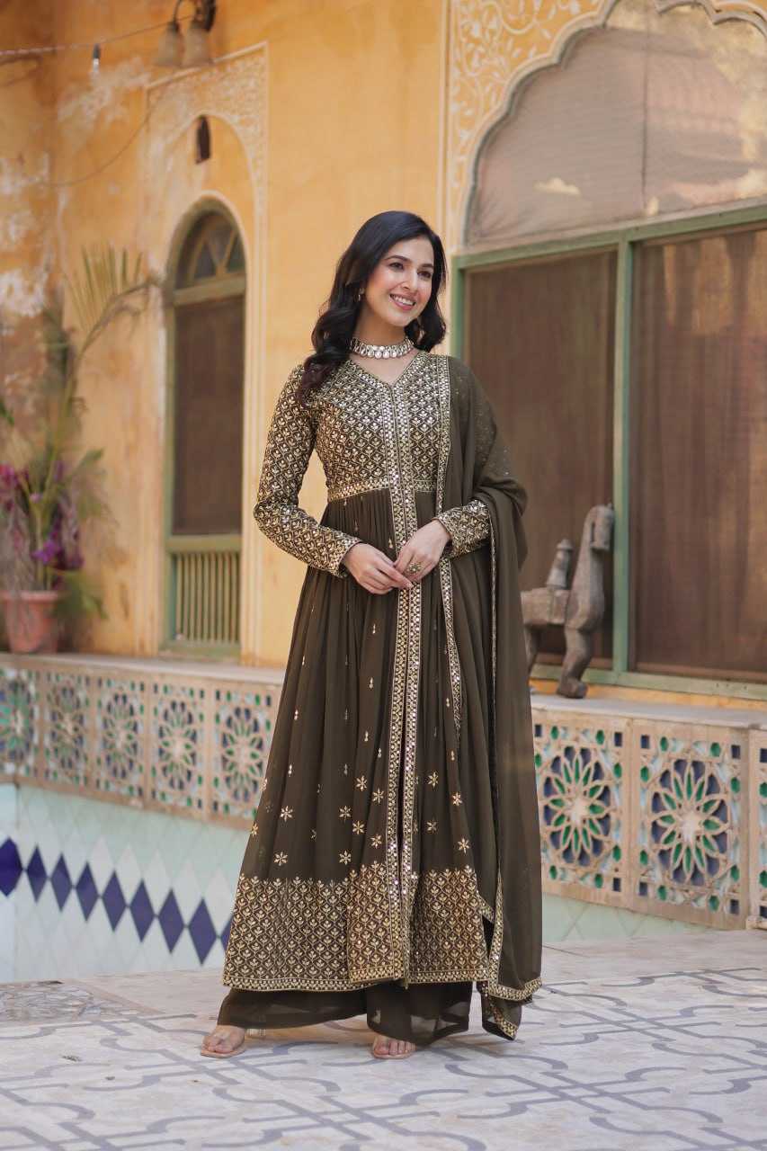 Ynf Faux Georgette RIN136 1149 Suits & Dresses Diwali Collections Wedding Collections Wholesale Embroidery Suits Georgette Suit Wedding Outfits Manufacturer