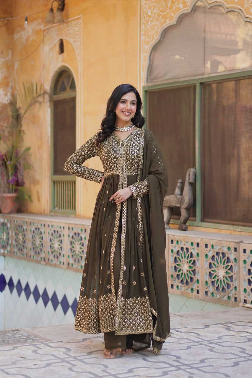 Ynf Faux Georgette RIN136 1149 Suits & Dresses Diwali Collections Wedding Collections Wholesale Embroidery Suits Georgette Suit Wedding Outfits Manufacturer