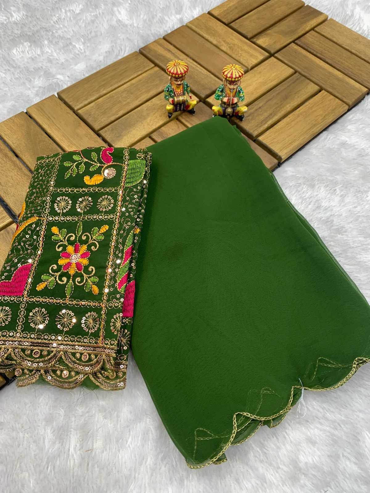 Ynf Georgette KESH203 MTW23 Sarees Rakhi Collections Wedding Collections Wholesale Georgette Sarees Embroidered Sarees Zari Sarees Manufacturer