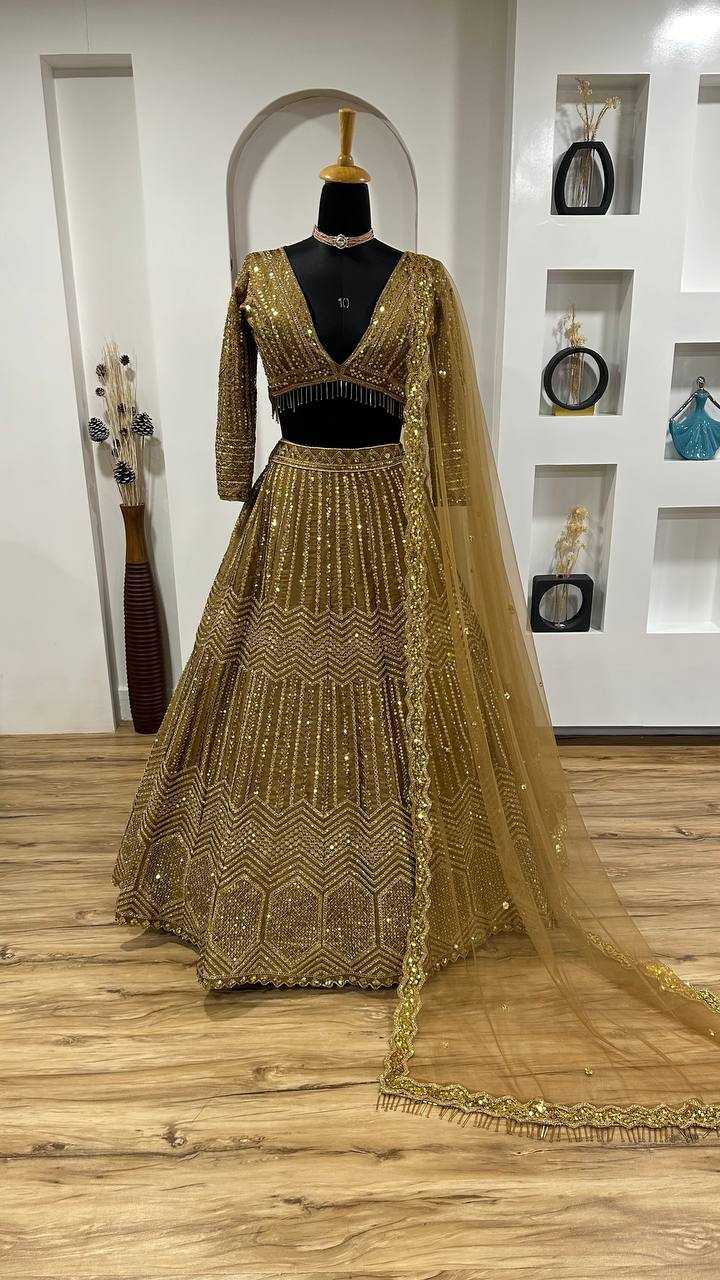 Ynf Georgette KESH270 H64 Lehengas Wholesale Georgette Lehenga Lehenga With Dupatta Sequins Lehenga Manufacturer