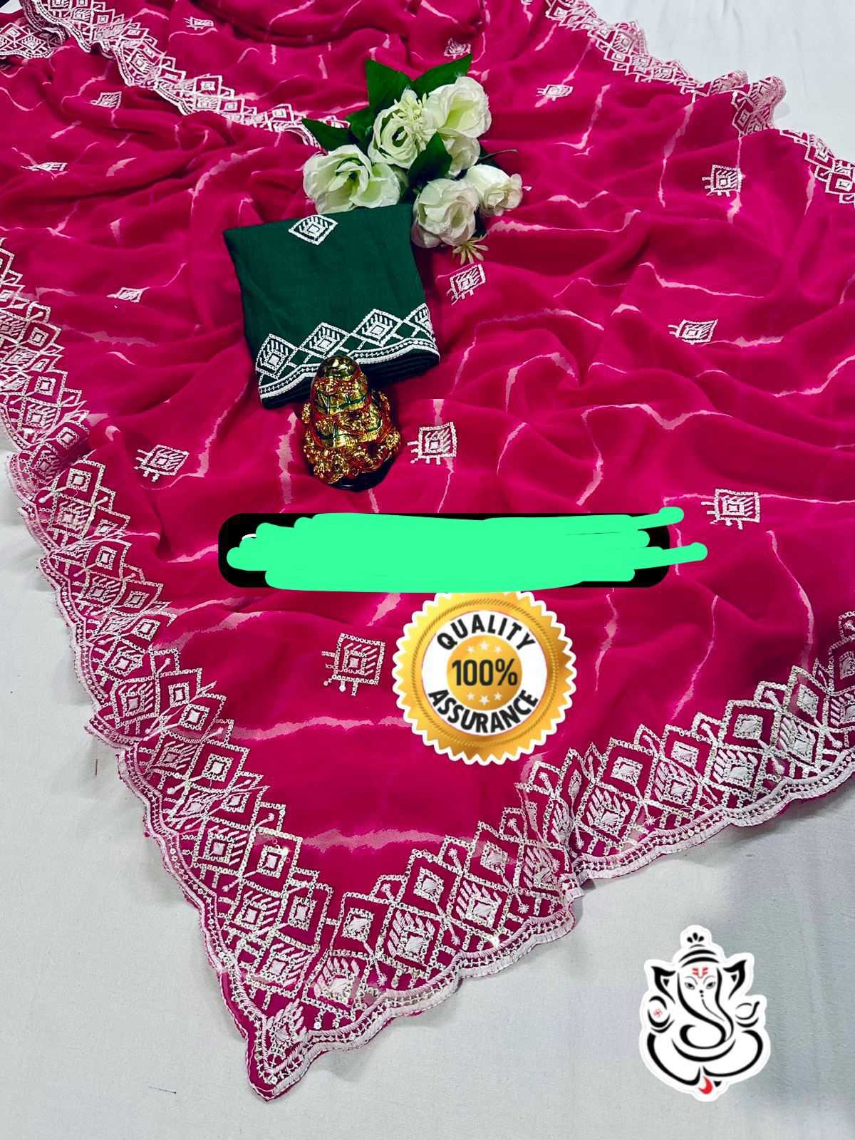 Ynf Georgette KESH285 ADS02 Sarees Wholesale Designer Sarees Leheriya Sarees Traditional Sarees Manufacturer