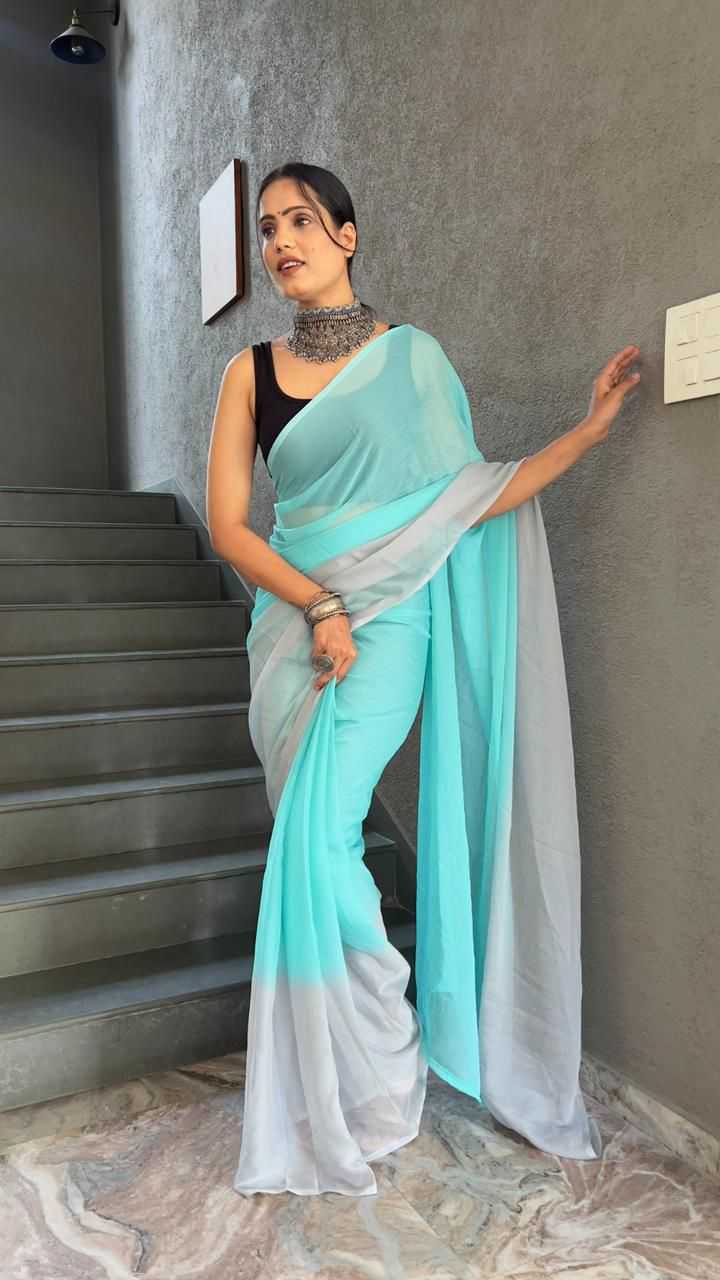 Ynf Georgette KESH286 DMC06 Sarees Wholesale Ready To Wear Sarees Georgette Sarees Satin Sarees Manufacturer