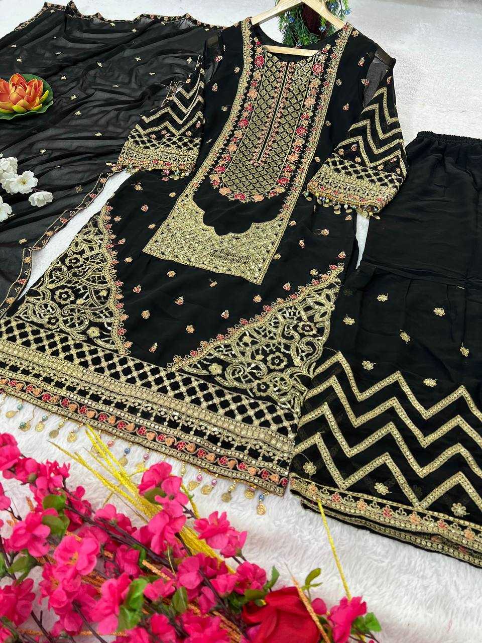 Ynf Georgette KESH399 3144 Suits & Dresses Islamic Clothing Festive Collections Wholesale Embroidery Suits Party wear suits Eid Collections Manufacturer