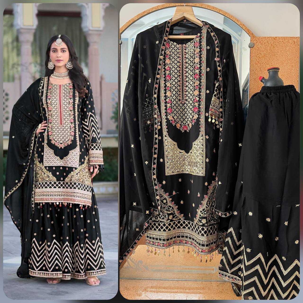 Ynf Georgette KESH399 3144 Suits & Dresses Islamic Clothing Festive Collections Wholesale Embroidery Suits Party wear suits Eid Collections Manufacturer