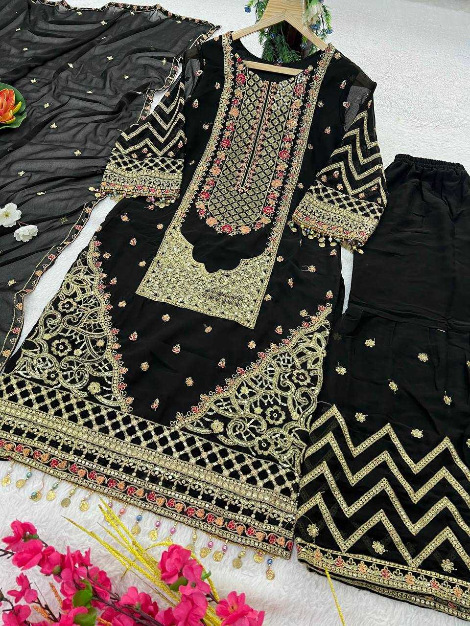 Ynf Georgette KESH399 3144 Suits & Dresses Islamic Clothing Festive Collections Wholesale Embroidery Suits Party wear suits Eid Collections Manufacturer