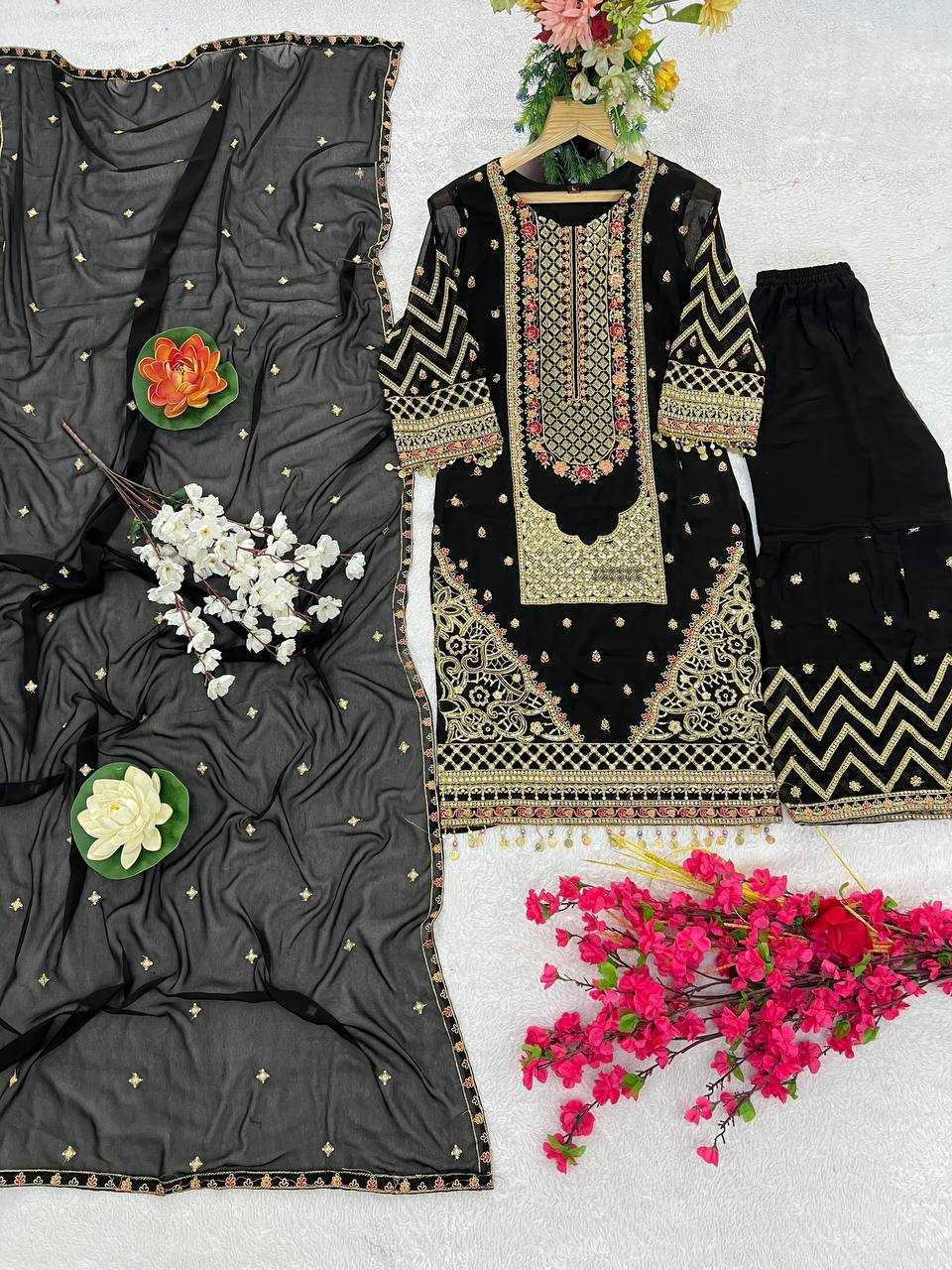 Ynf Georgette KESH399 3144 Suits & Dresses Islamic Clothing Festive Collections Wholesale Embroidery Suits Party wear suits Eid Collections Manufacturer