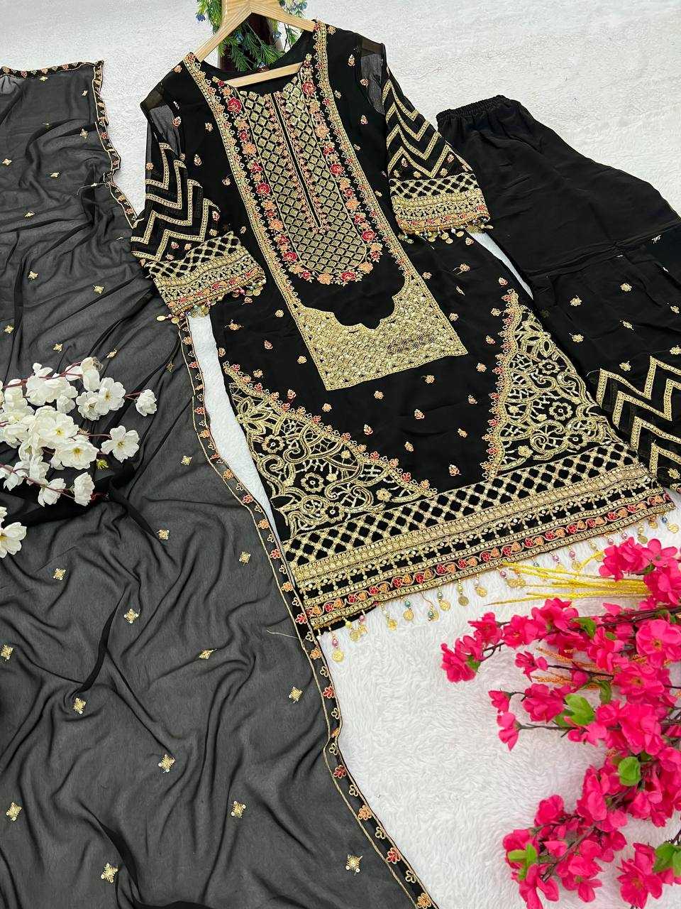 Ynf Georgette KESH399 3144 Suits & Dresses Islamic Clothing Festive Collections Wholesale Embroidery Suits Party wear suits Eid Collections Manufacturer