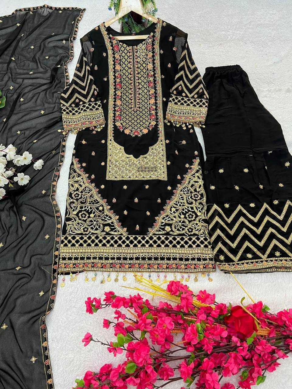 Ynf Georgette KESH399 3144 Suits & Dresses Islamic Clothing Festive Collections Wholesale Embroidery Suits Party wear suits Eid Collections Manufacturer