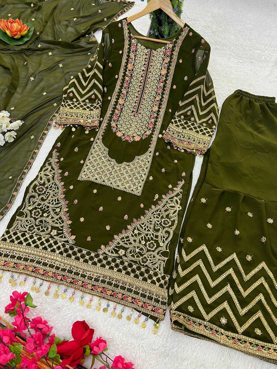 Ynf Georgette KESH399 3144 Suits & Dresses Islamic Clothing Festive Collections Wholesale Embroidery Suits Party wear suits Eid Collections Manufacturer