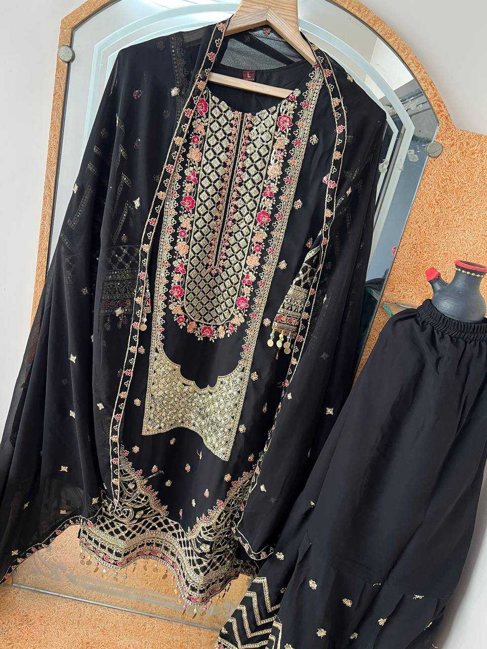 Ynf Georgette KESH399 3144 Suits & Dresses Islamic Clothing Festive Collections Wholesale Embroidery Suits Party wear suits Eid Collections Manufacturer