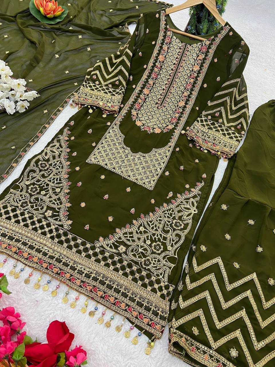 Ynf Georgette KESH399 3144 Suits & Dresses Islamic Clothing Festive Collections Wholesale Embroidery Suits Party wear suits Eid Collections Manufacturer