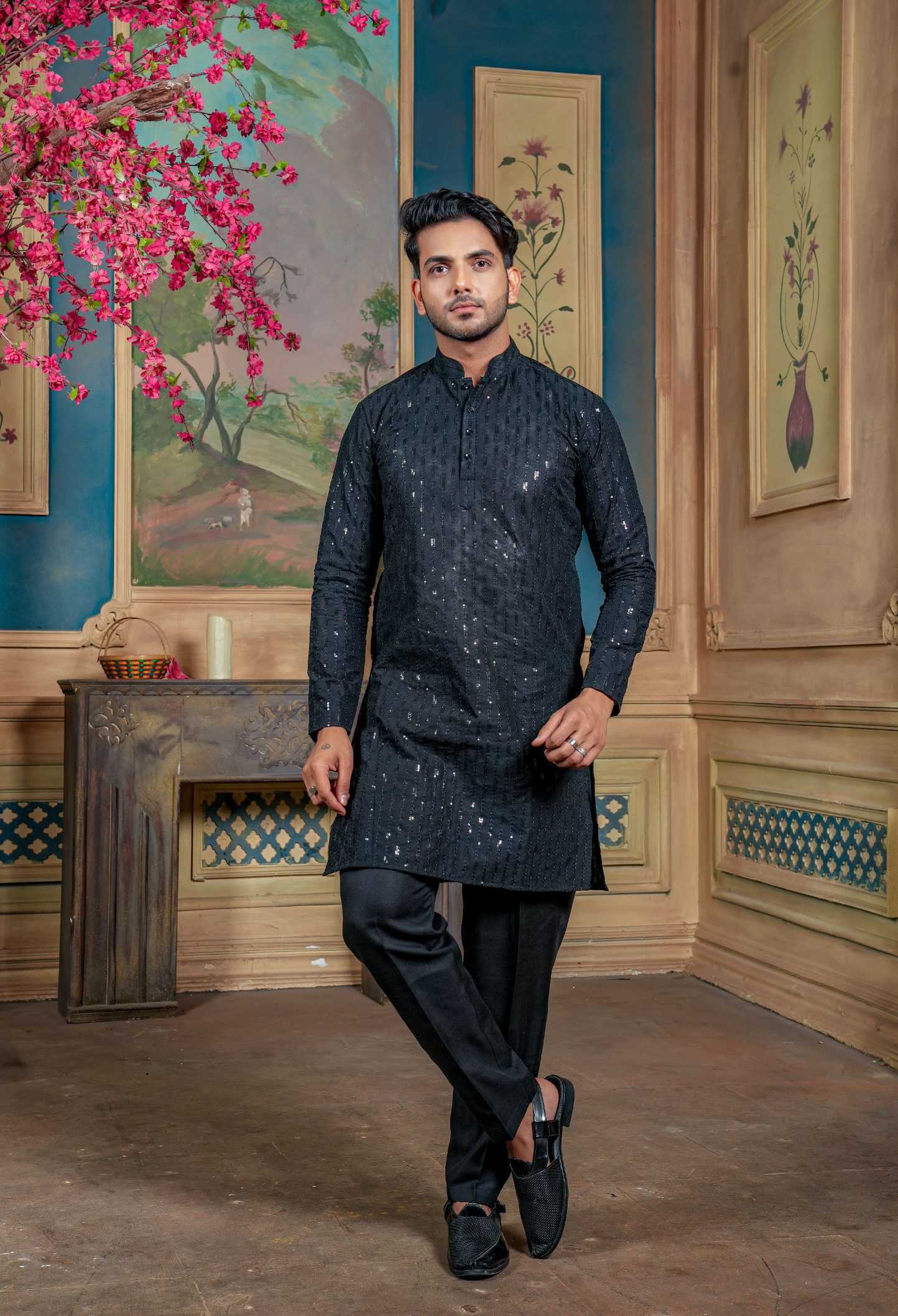 Ynf Georgette KESH406 578 Mens Wear Wholesale Mens Kurtas Men Short Kurta Men Wedding kurta Manufacturer