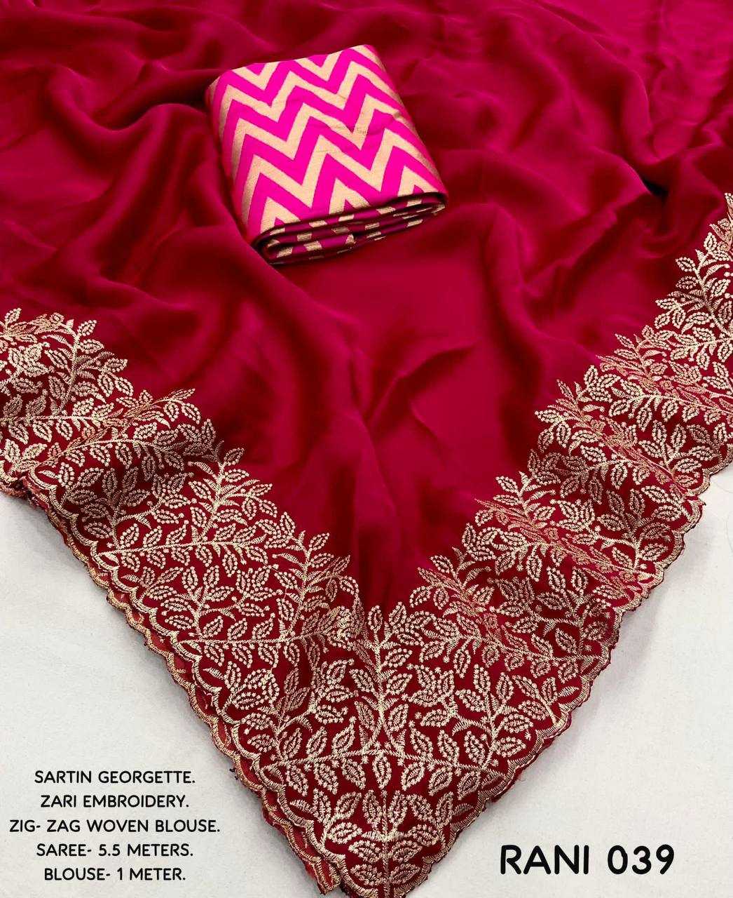 Ynf Georgette KESH433 039 Sarees Wholesale Designer Sarees Georgette Sarees Embroidered Sarees Manufacturer