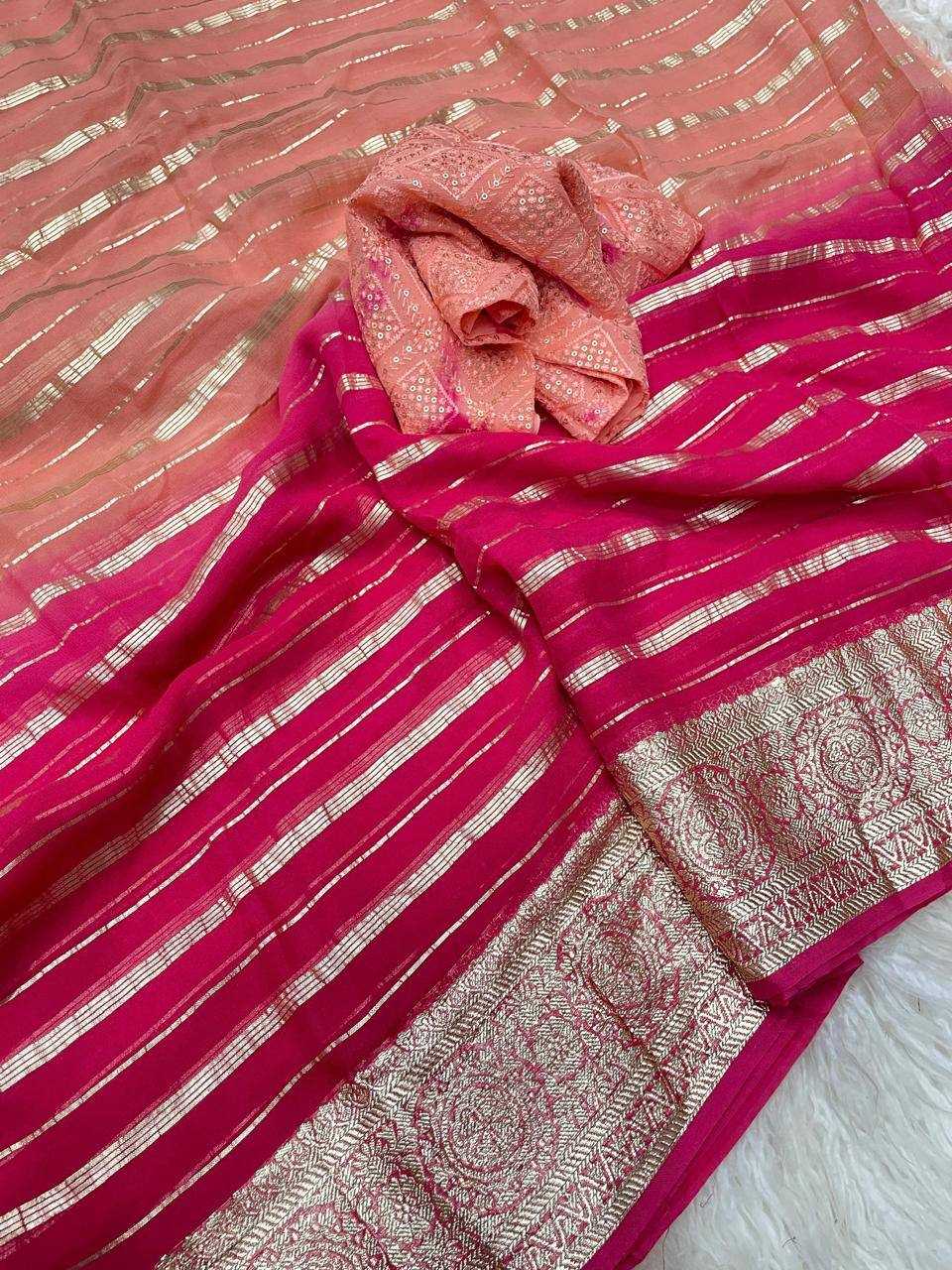 Ynf Georgette RIN124 RIE22 Sarees Wedding Collections Festive Collections Wholesale Georgette Sarees Viscose Saree Sarees With Blouse Manufacturer