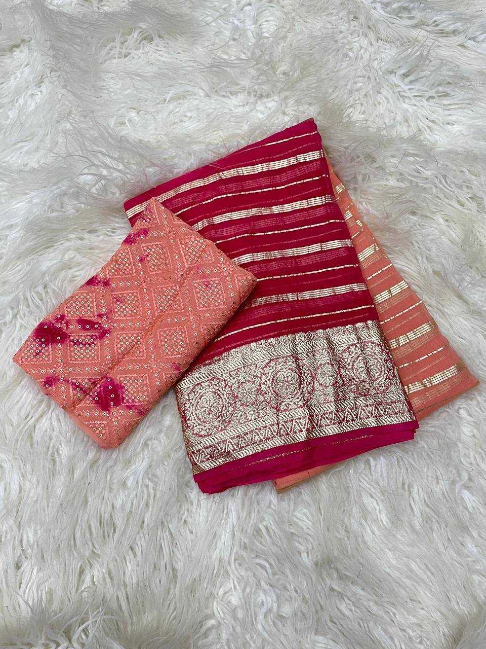 Ynf Georgette RIN124 RIE22 Sarees Wedding Collections Festive Collections Wholesale Georgette Sarees Viscose Saree Sarees With Blouse Manufacturer