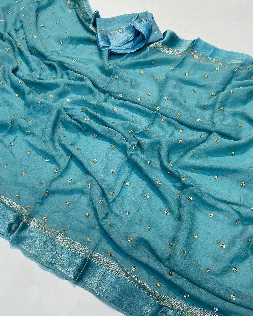 Ynf Georgette RIN124 RIE35 Sarees Diwali Collections Festive Collections Wholesale Georgette Sarees Sequence Sarees Viscose Saree Manufacturer