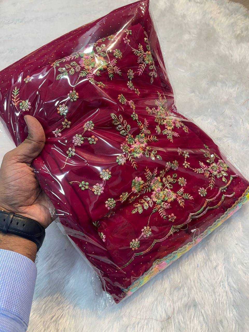 Ynf Georgette RIN124 RIE37 Sarees Wedding Collections Festive Collections Wholesale Georgette Sarees Embroidered Sarees Sarees With Blouse Manufacturer