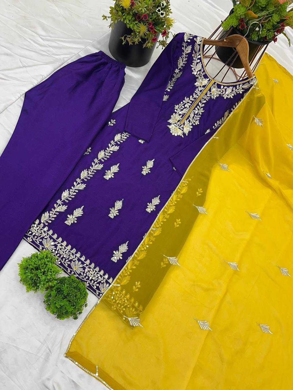 Ynf Heavy Chinnon Silk KESH121 1662 Suits & Dresses Wedding Collections Festive Collections Wholesale Embroidered Dresses Silk Dresses Wedding Outfits Manufacturer