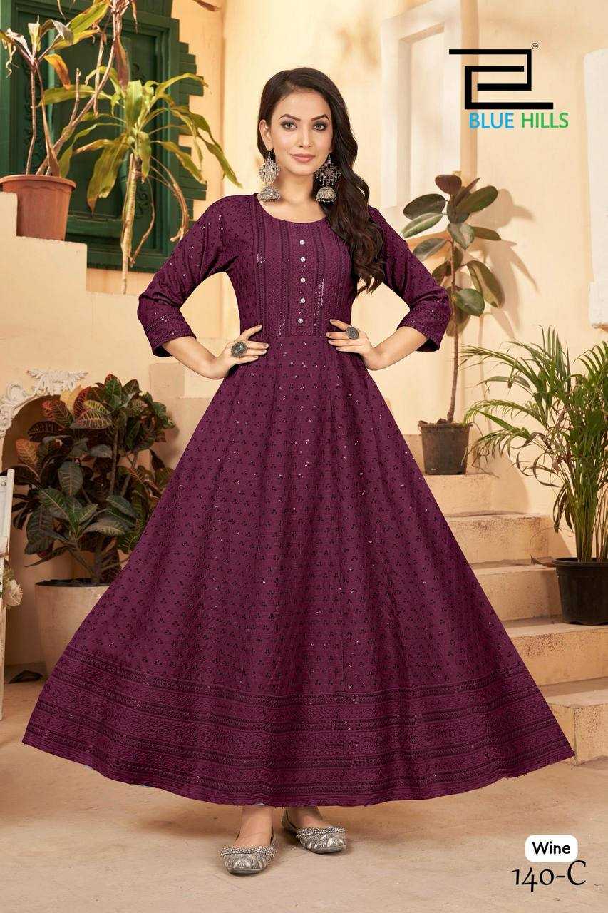 Ynf Heavy Rayon RIN125 Anarkali Gowns Wedding Collections Festive Collections Wholesale Anarkali Gown Long Gowns Sequin Gowns Manufacturer