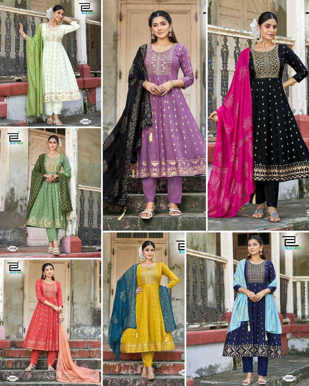 Ynf Heavy Rayon RIN125 Festival Special Suits & Dresses Diwali Collections Festive Collections Wholesale Ladies Suits Embroidery Suits Zari Work Suit Manufacturer