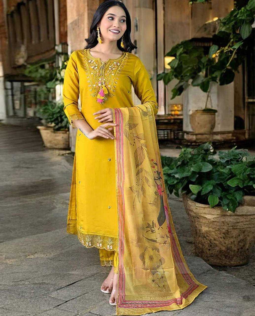 Ynf Heavy Roman Silk KESH148 061 Suits & Dresses Wedding Collections Festive Collections Wholesale Designer dresses Embroidered Dresses Silk Dresses Manufacturer