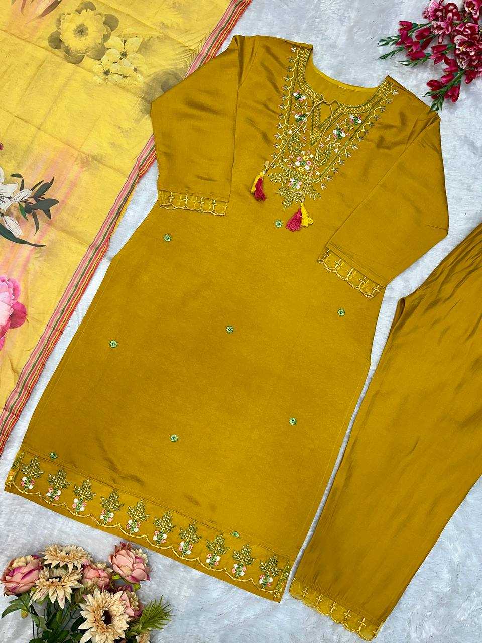 Ynf Heavy Roman Silk KESH148 061 Suits & Dresses Wedding Collections Festive Collections Wholesale Designer dresses Embroidered Dresses Silk Dresses Manufacturer