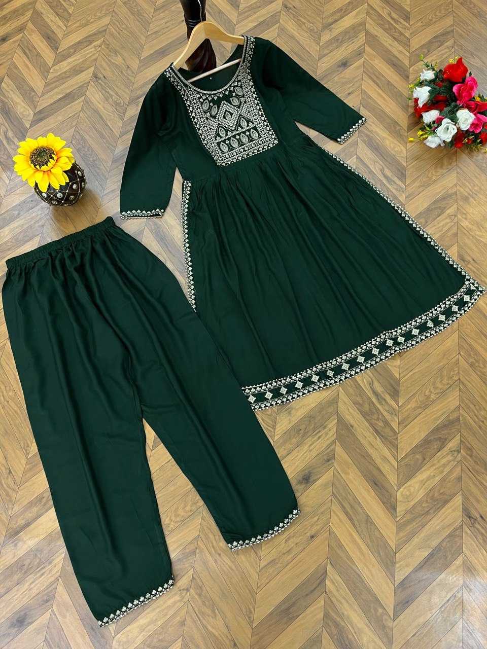 Ynf Heavy Roman Silk KESH346 1067 Suits & Dresses Wholesale Embroidery Suits Designer Suits Handwork Suits Manufacturer