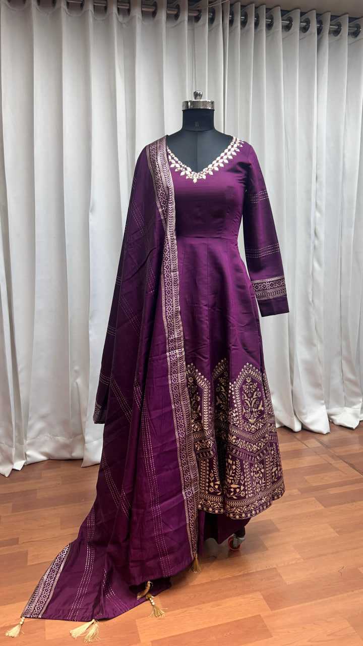 Ynf Heavy Roman Silk KESH417 41002 Suits & Dresses Wedding Collections Festive Collections Wholesale Silk Dresses Gown Dresses Wedding Outfits Manufacturer