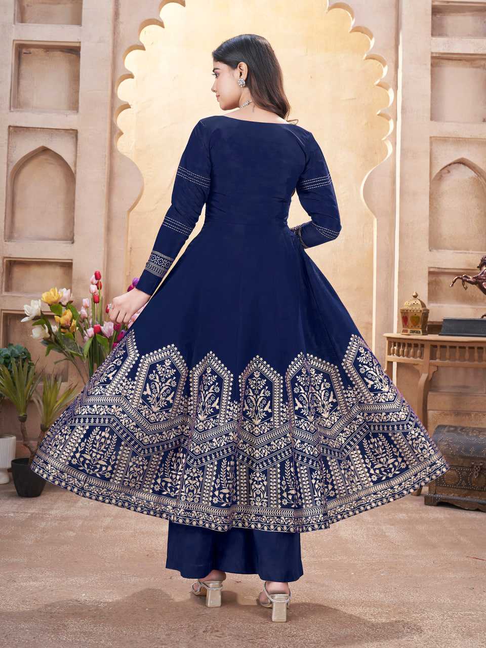 Ynf Heavy Roman Silk KESH417 41003 Suits & Dresses Wedding Collections Festive Collections Wholesale Silk Dresses Gown Dresses Wedding Outfits Manufacturer