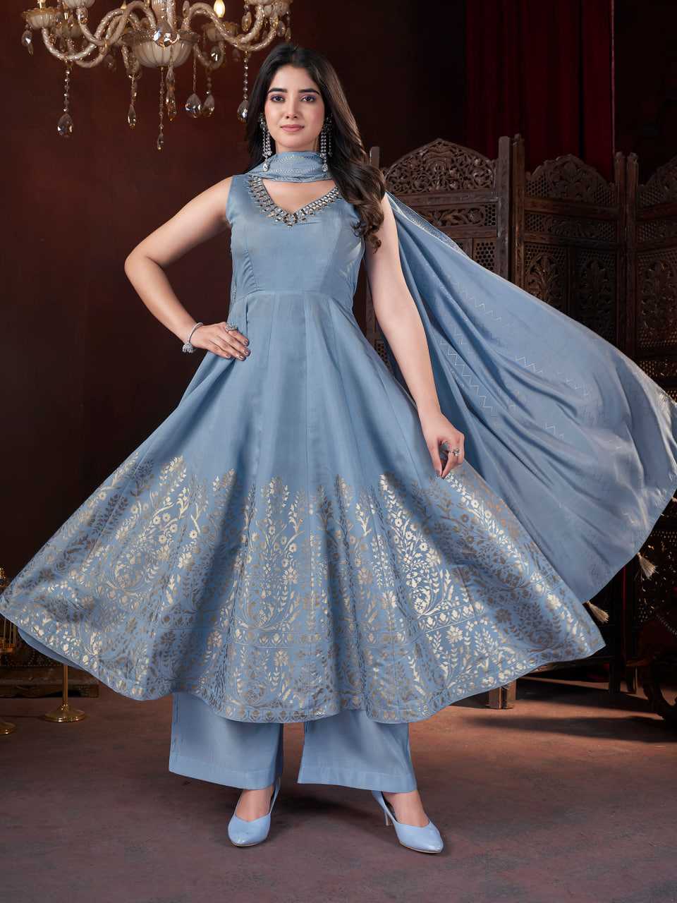 Ynf Heavy Roman Silk KESH417 41013 Suits & Dresses Wedding Collections Festive Collections Wholesale Ethnic Dresses Silk Dresses Wedding Outfits Manufacturer