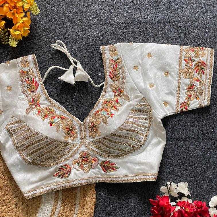 Ynf Italian Silk RIN117 221 Readymade Blouses Rakhi Collections Wedding Collections Wholesale Sequence Embroidery Blouse Designer Blouse Silk Blouse Manufacturer